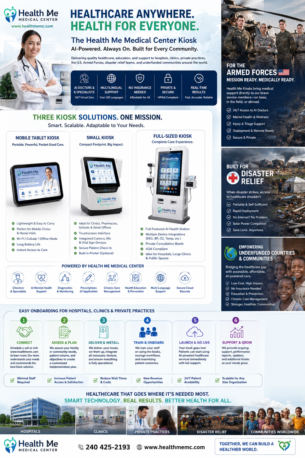 Health Me Medical Center Kiosk β full flyer