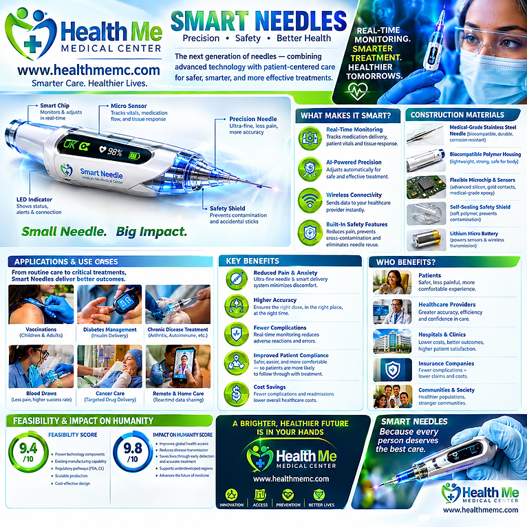 Health Me Medical Center Smart Needles β AI Medical Research & Development fundraising