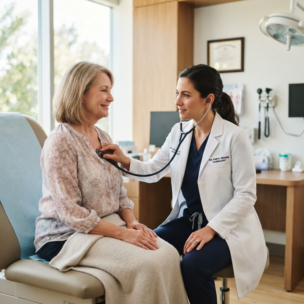 Doctor treating a patient in a bright clinic
